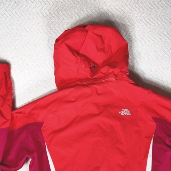 The North Face Boundary TriClimate Jacket Hood Outer Shell Women L Orange White - Picture 7 of 16